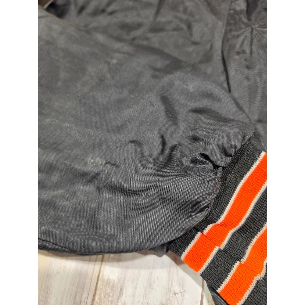 Vintage Holloway SF Giants Bomber Jacket Mens Large Black Nylon Snap Varsity USA - Picture 4 of 16
